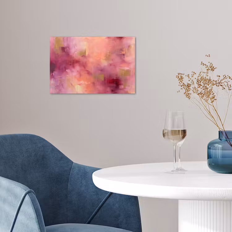 Abstract - Kleuren - Modern - Roze - Paars poster papier klein -sfeer3