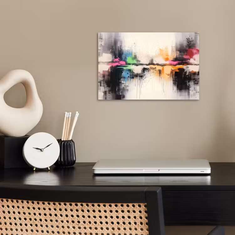 Abstract - Kleurexplosie - Landschap poster papier klein -sfeer1