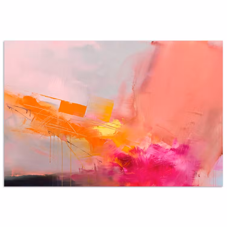 Abstract - Kleurrijk - Modern - Roze poster papier klein -3d