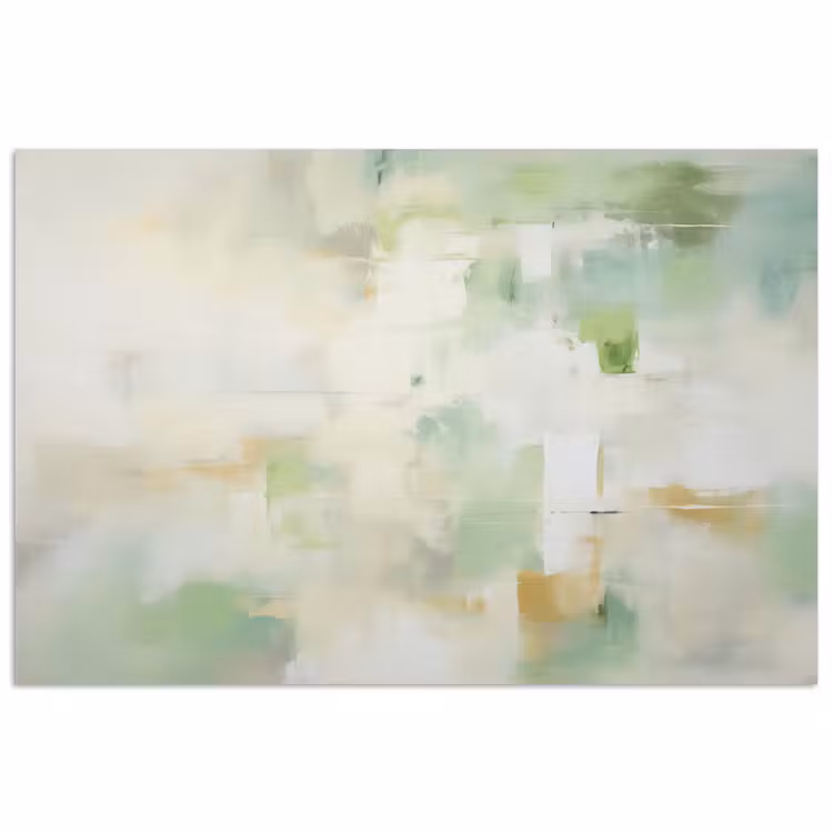 Abstract - Kunst - Wit - Groen - Modern poster papier klein -3d