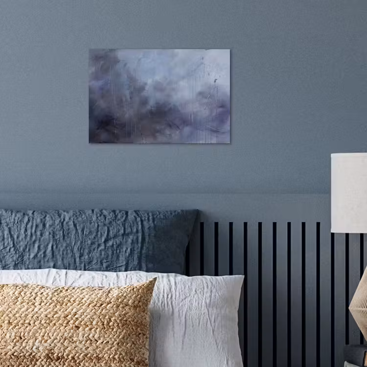 Abstract - Kwaststreken - Modern - Kunst - Grijs poster papier klein -sfeer2