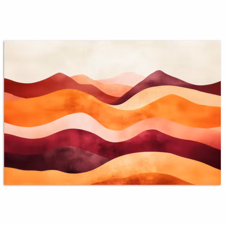 Abstract - Landschap - Golven poster papier klein -3d