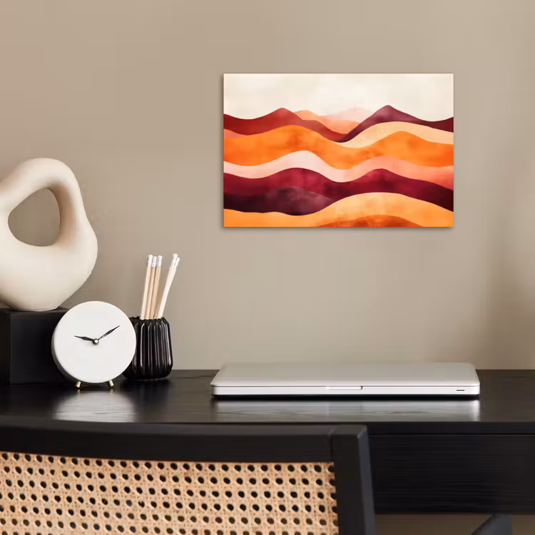 Abstract - Landschap - Golven poster papier klein -sfeer1