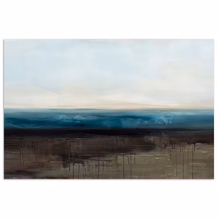 Abstract - Landschap - Horizon - Blauw - Modern poster papier klein -3d