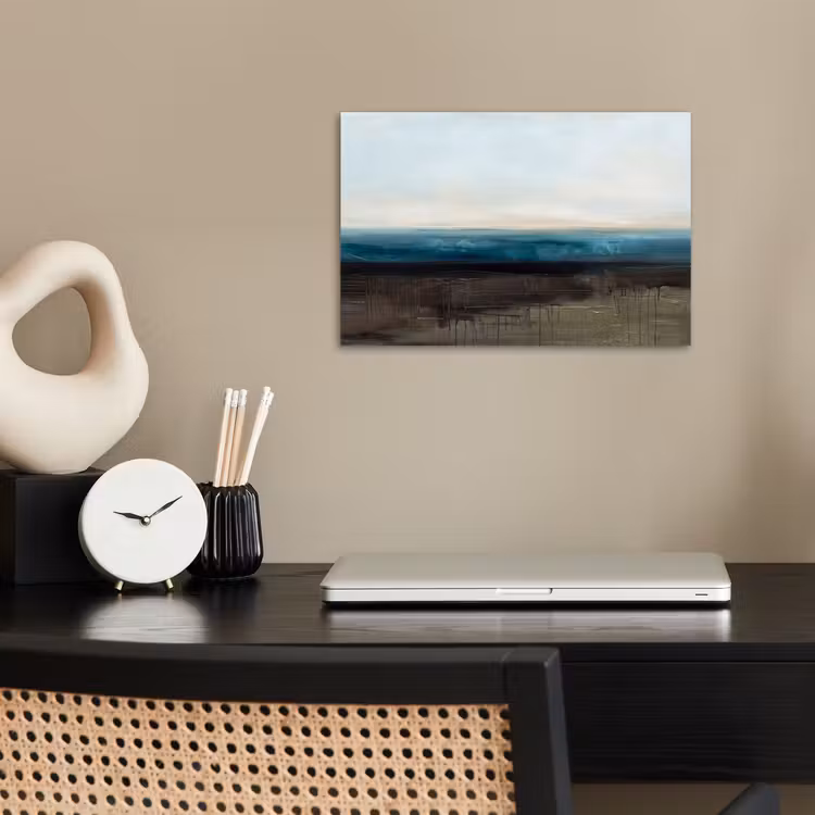 Abstract - Landschap - Horizon - Blauw - Modern poster papier klein -sfeer1