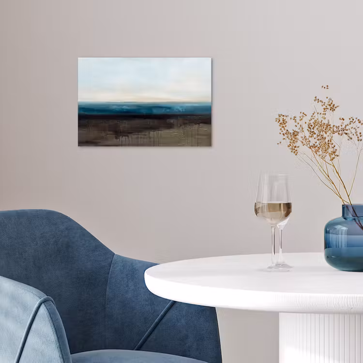Abstract - Landschap - Horizon - Blauw - Modern poster papier klein -sfeer3