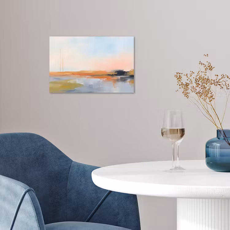 Abstract - Landschap - Horizon - Modern - Kleurrijk poster papier klein -sfeer3
