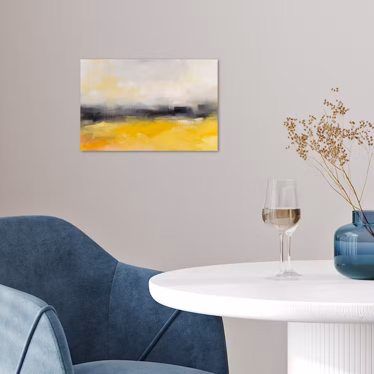 Abstract - Landschap - Modern - Geel poster papier klein -sfeer3