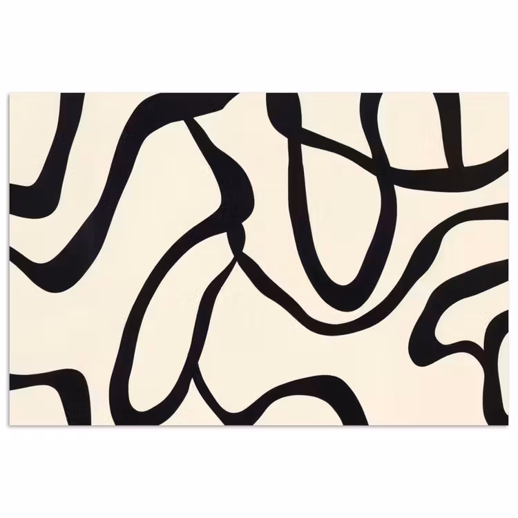 Abstract - Lijnen - Modern - Beige poster papier klein -3d