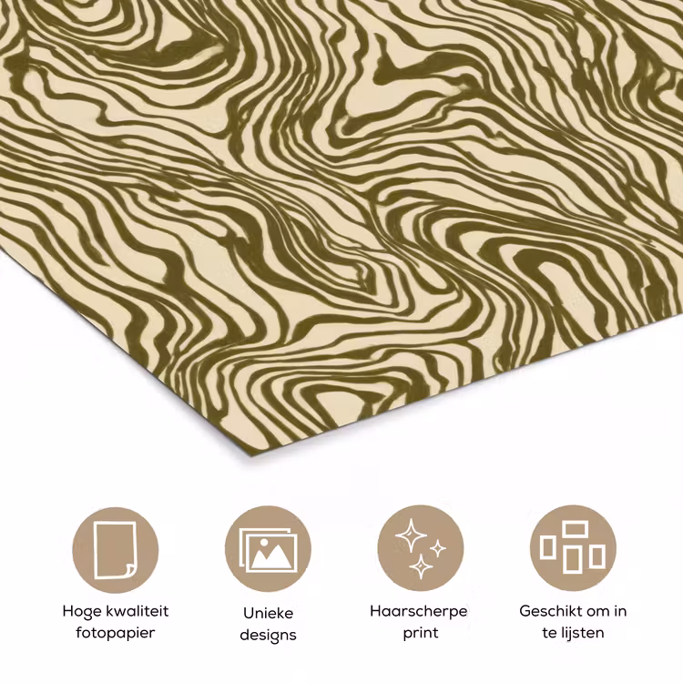Abstract - Marmer - Groen poster papier klein 62 -closeup_NL