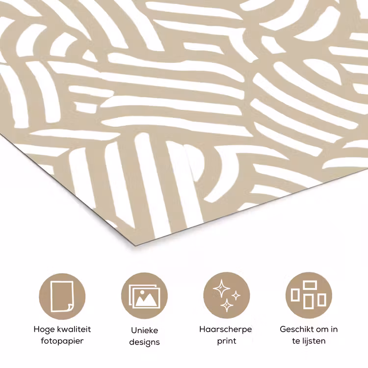 Abstract - Modern - Beige poster papier klein 62 -closeup_NL