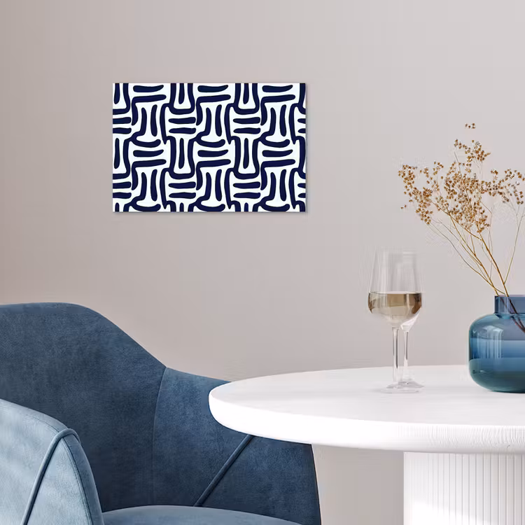 Abstract - Modern - Blauw poster papier klein 62 -sfeer3