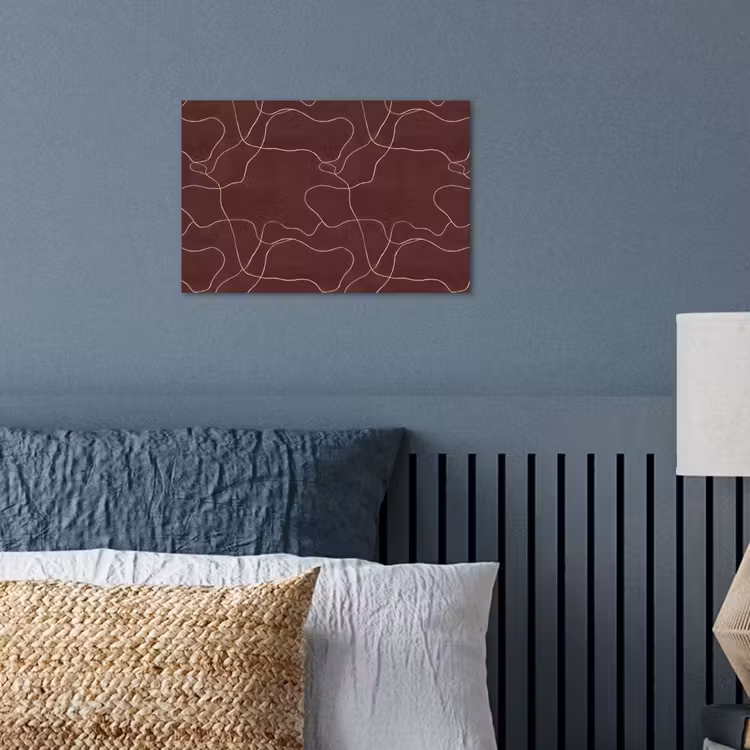 Abstract - Modern - Bruin poster papier klein 62 -sfeer2