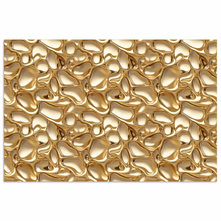 Abstract - Modern - Goud poster papier klein 62 -3d