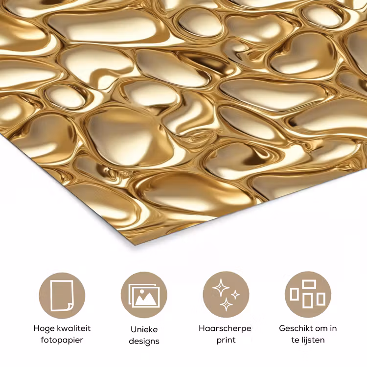 Abstract - Modern - Goud poster papier klein 62 -closeup_NL
