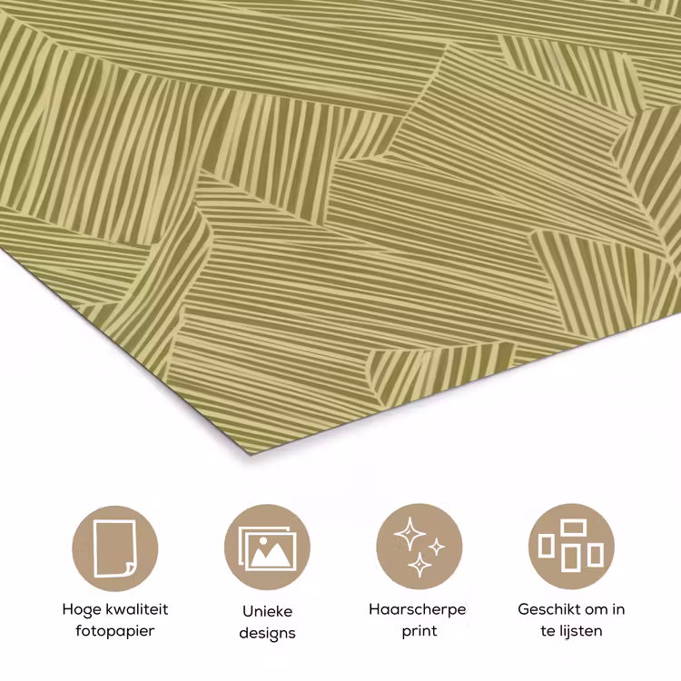 Abstract - Modern - Groen poster papier klein 62 -closeup_NL
