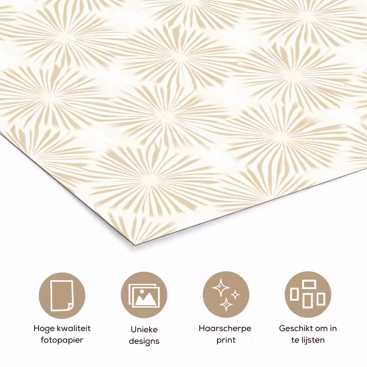 Abstract - Motief - Beige poster papier klein 62 -closeup_NL