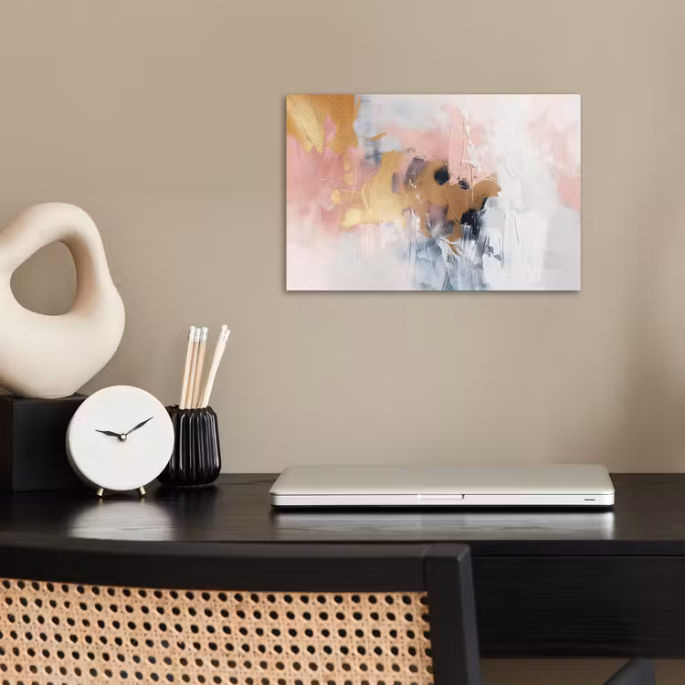 Abstract - Pastel kleuren - Goud - Modern - Aesthetic poster papier klein -sfeer1
