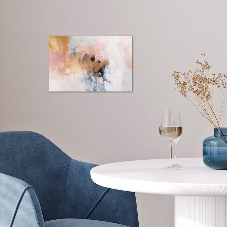 Abstract - Pastel kleuren - Goud - Modern - Aesthetic poster papier klein -sfeer3