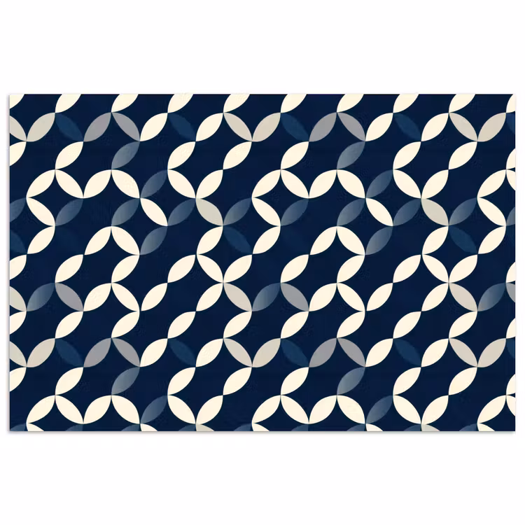 Abstract - Patroon - Blauw poster papier klein 62 -3d