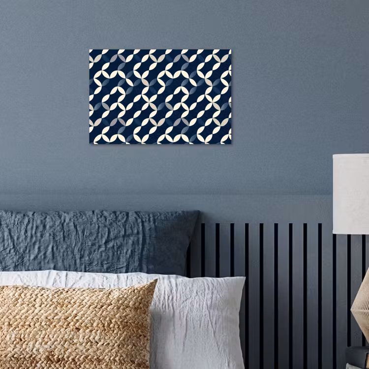 Abstract - Patroon - Blauw poster papier klein 62 -sfeer2