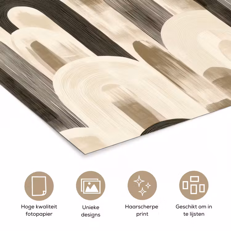 Abstract - Patroon - Bogen poster papier klein 62 -closeup_NL