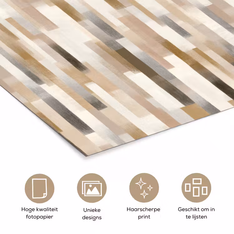 Abstract - Patroon - Kwaststreken poster papier klein 62 -closeup_NL