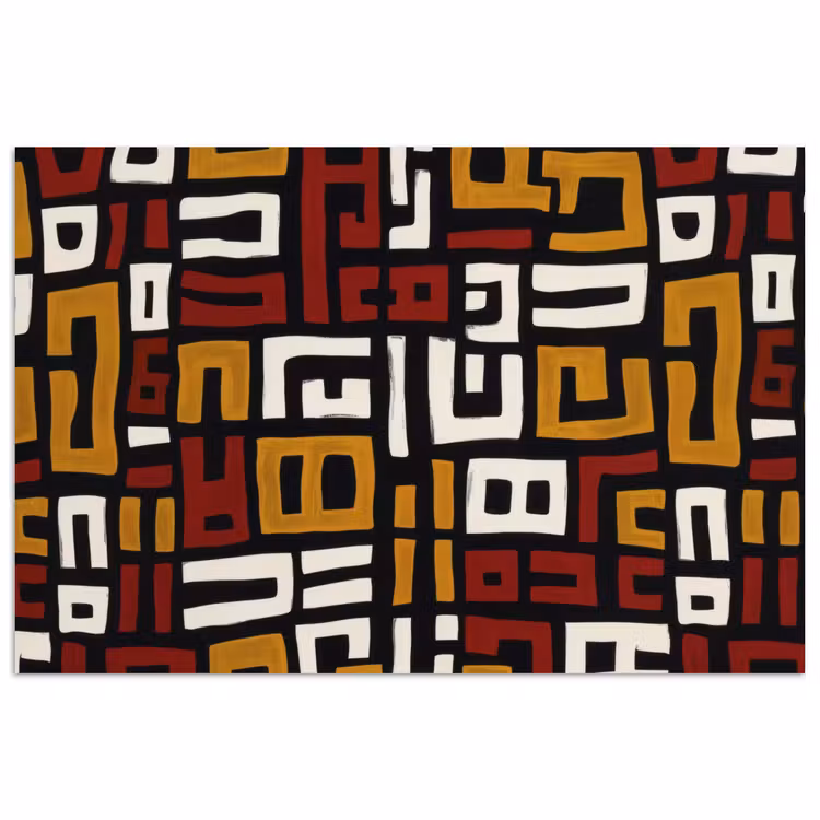 Abstract - Patroon - Rood poster papier klein -3d