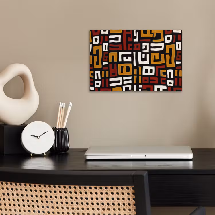 Abstract - Patroon - Rood poster papier klein -sfeer1