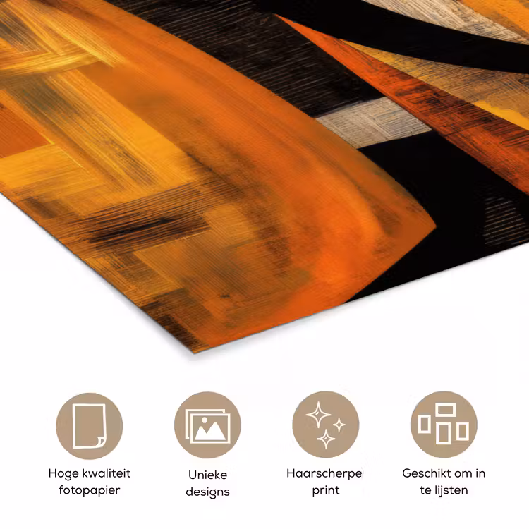 Abstract - Portret - Kleurvakken poster papier klein -closeup_NL