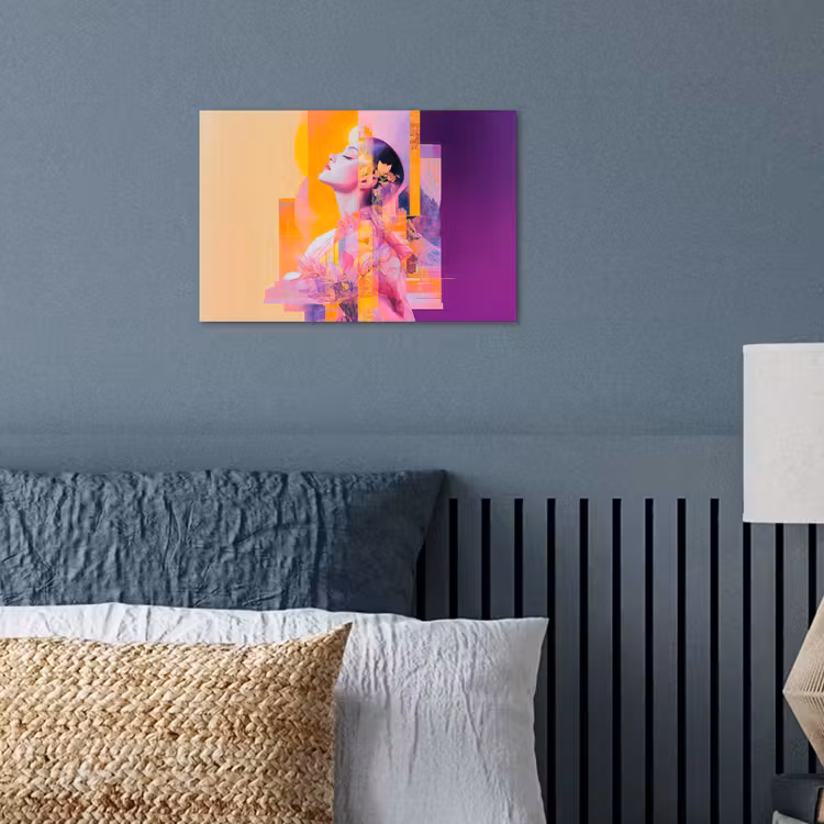 Abstract - Portret - Vrouw - Kleurrijk poster papier klein -sfeer2
