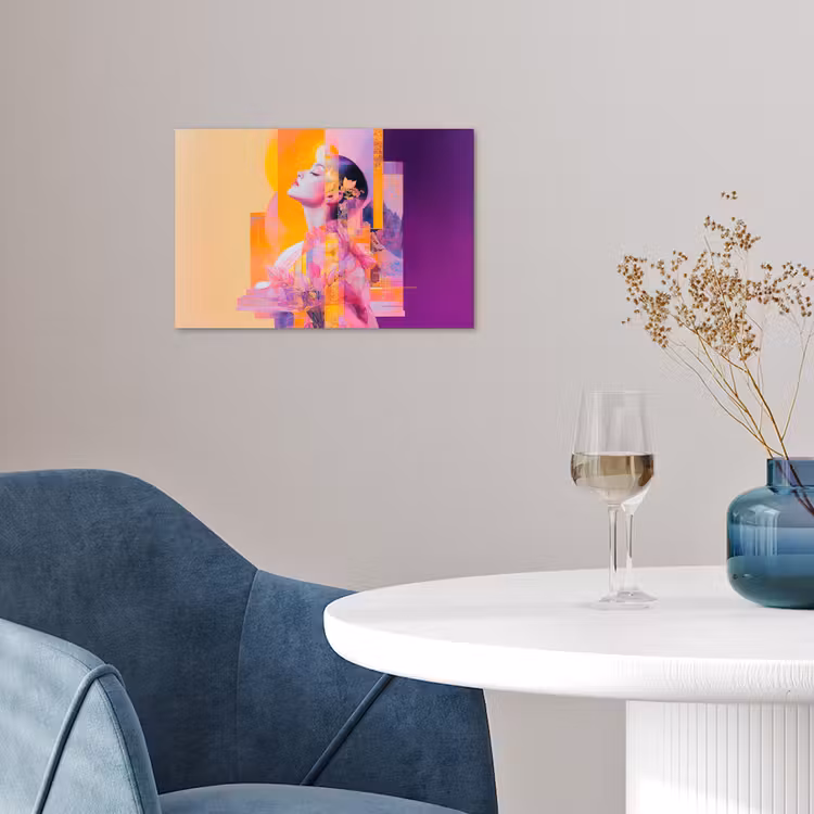 Abstract - Portret - Vrouw - Kleurrijk poster papier klein -sfeer3