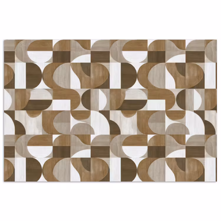 Abstract - Retro - Bruin poster papier klein 62 -3d