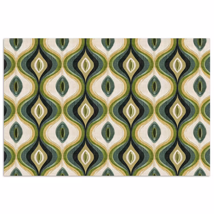 Abstract - Ritmisch - Groen poster papier klein 62 -3d