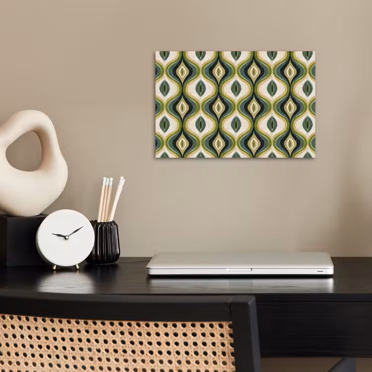 Abstract - Ritmisch - Groen poster papier klein 62 -sfeer1