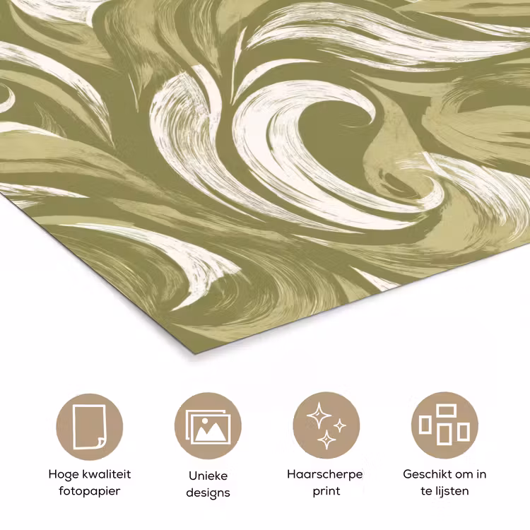 Abstract - Textuur - Groen poster papier klein 62 -closeup_NL