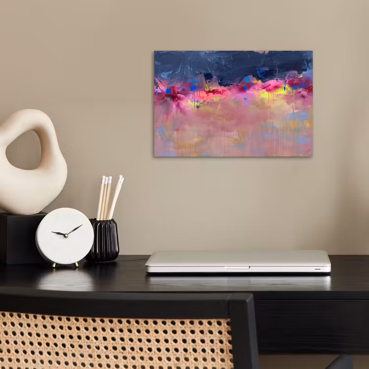 Abstract - Textuur - Kleuren - Modern - Roze poster papier klein -sfeer1