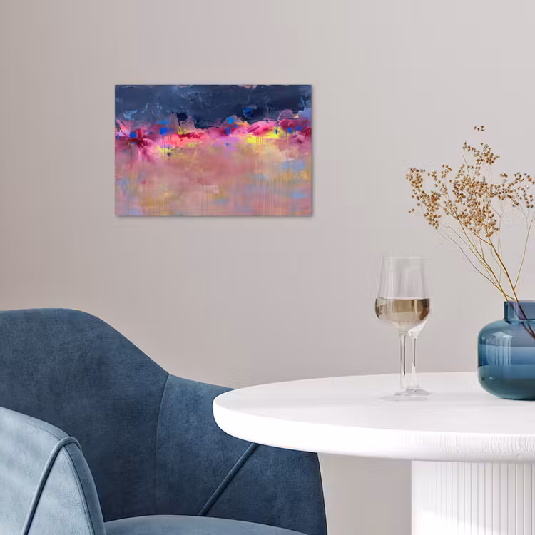 Abstract - Textuur - Kleuren - Modern - Roze poster papier klein -sfeer3