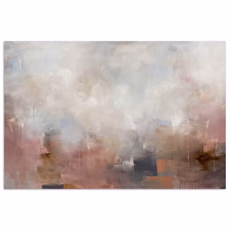 Abstract - Vloeiend - Kunst - Modern - Beige poster papier klein -3d