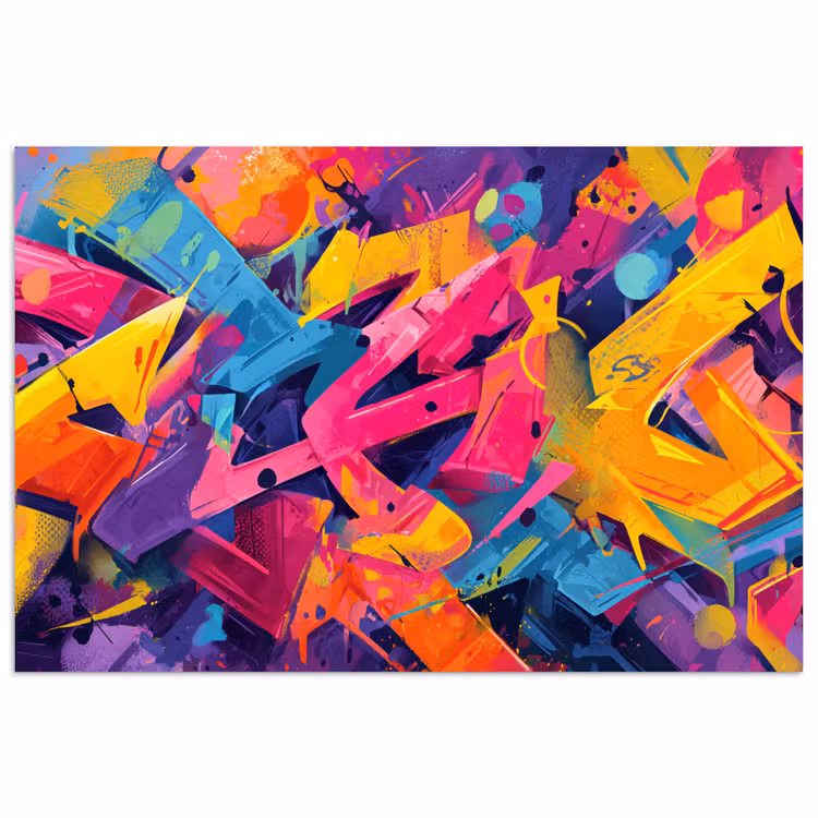 Abstract - Vormen - Kleurrijk poster papier klein -3d