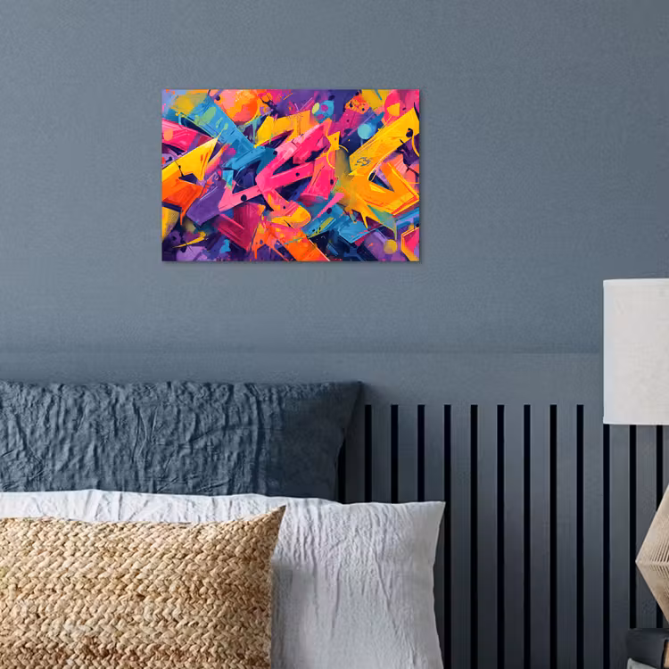 Abstract - Vormen - Kleurrijk poster papier klein -sfeer2