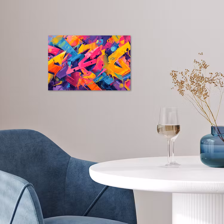 Abstract - Vormen - Kleurrijk poster papier klein -sfeer3