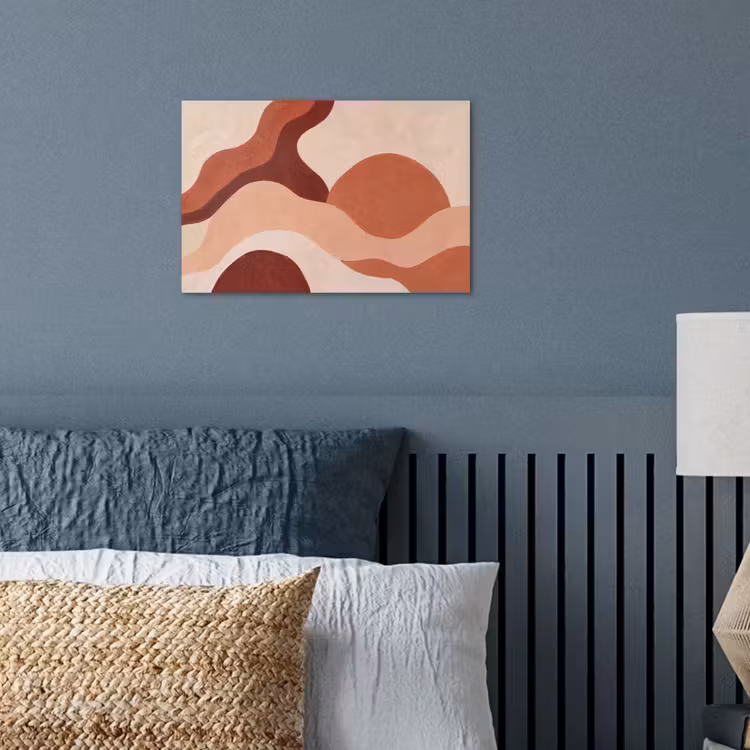 Abstract - Vormen - Organisch - Aardetinten - Modern poster papier klein -sfeer2