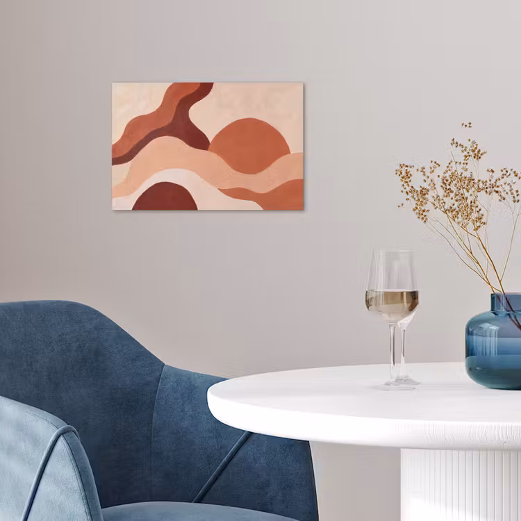Abstract - Vormen - Organisch - Aardetinten - Modern poster papier klein -sfeer3