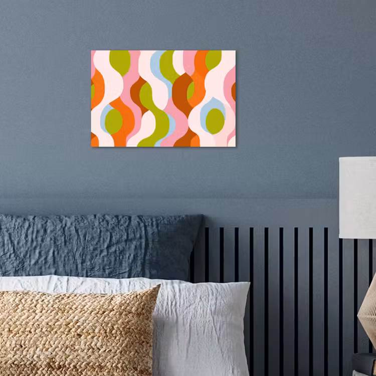 Abstract - Vormen - Roze poster papier klein -sfeer2
