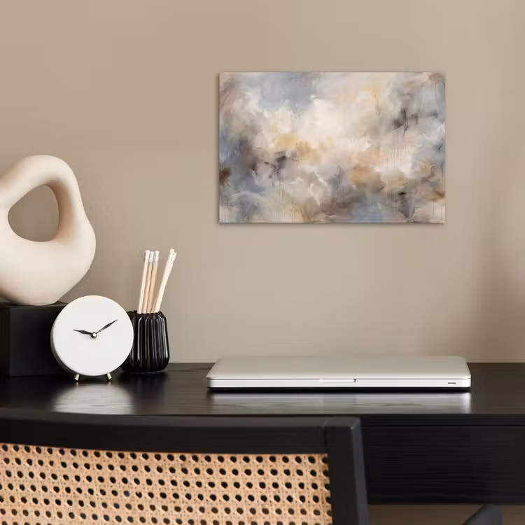 Abstract - Wolken - Sfeervol - Beige - Grijs poster papier klein -sfeer1