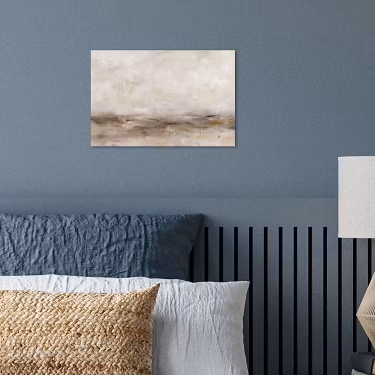 Abstrakt - Landschap - Modern - Beige - Kunst poster papier klein -sfeer2