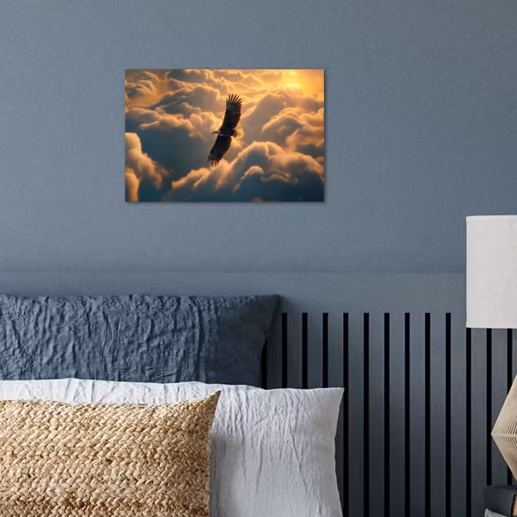 Adelaar - Wolken - Zon poster papier klein -sfeer2
