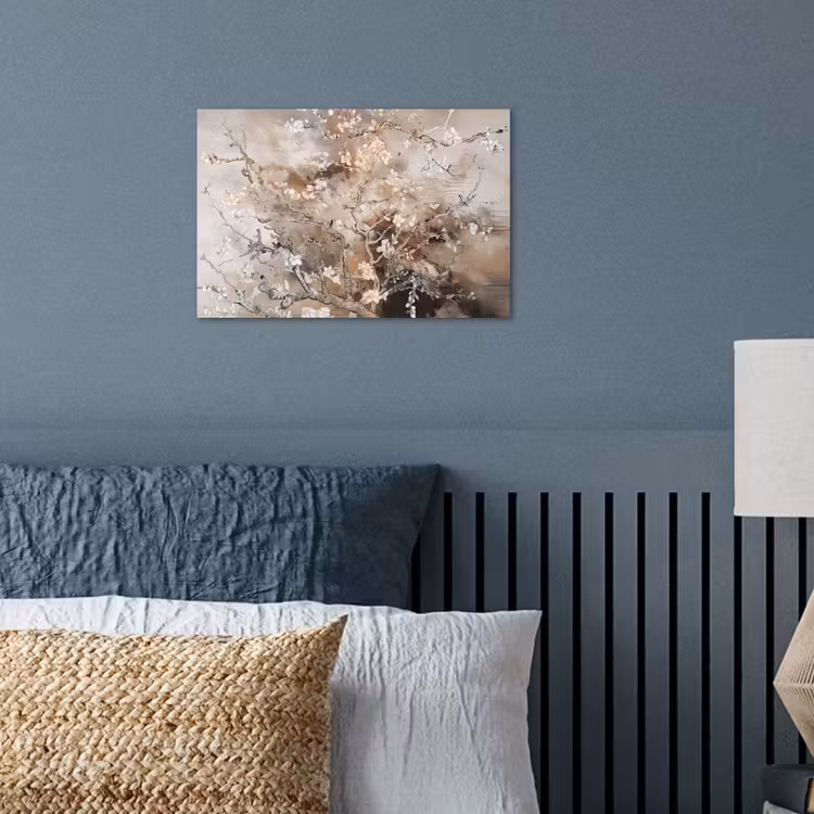 Amandelbloesem - Kunst - Van Gogh - Beige - Abstract poster papier klein -sfeer2