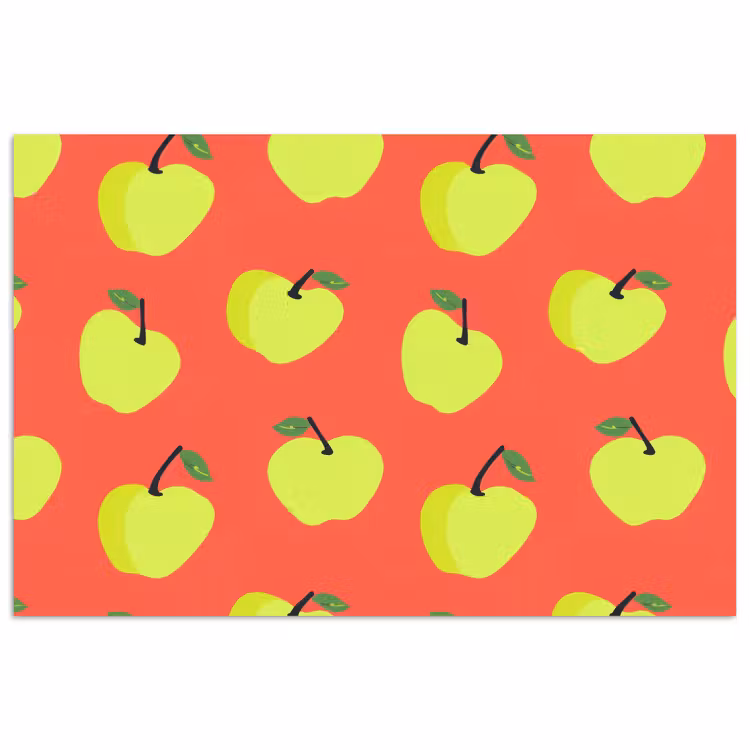 Appels - Modern - Groen poster papier klein 62 -3d